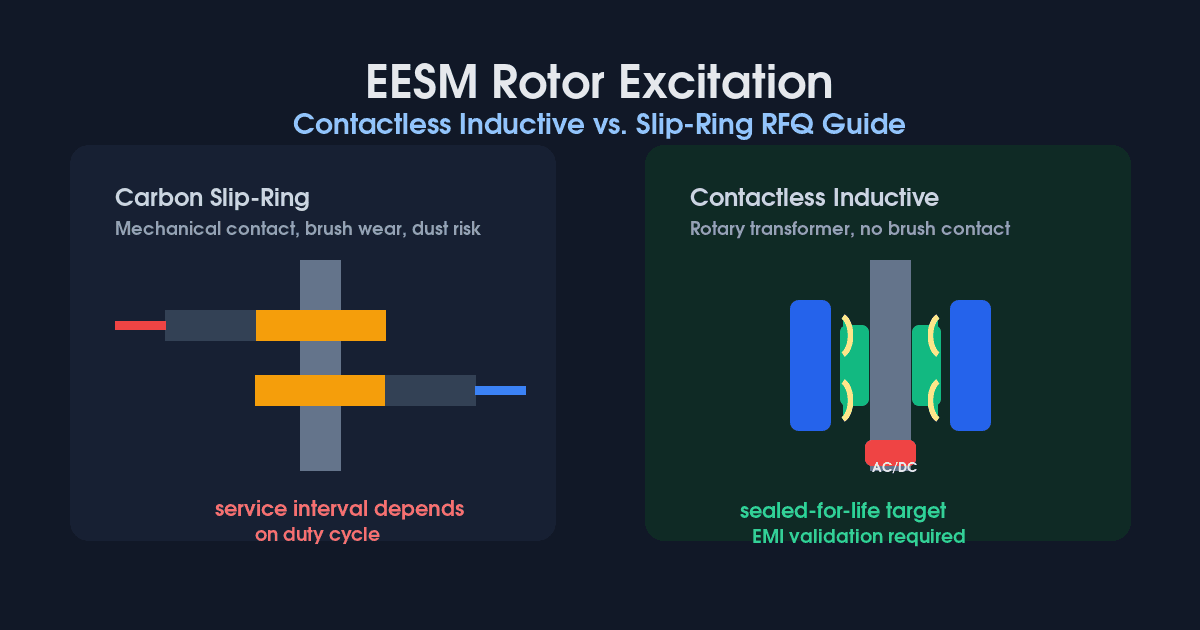 Contactless vs. Slip-Ring EESM Excitation: 2026 RFQ Guide