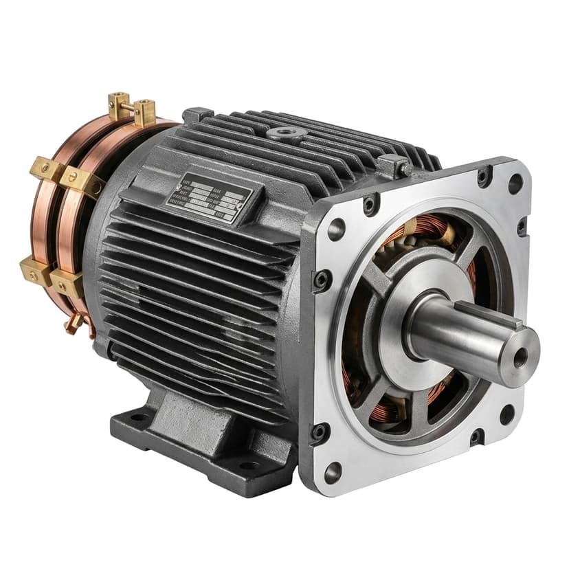Wound rotor motor assembly for rare-earth-free traction architecture